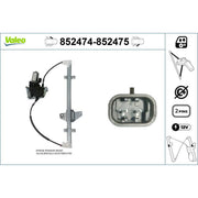 Valeo Electric Window Regulator Lifter Left Front 852474