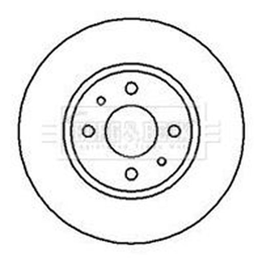 Borg & Beck 2 x Vented Front Brake Discs BBD5086