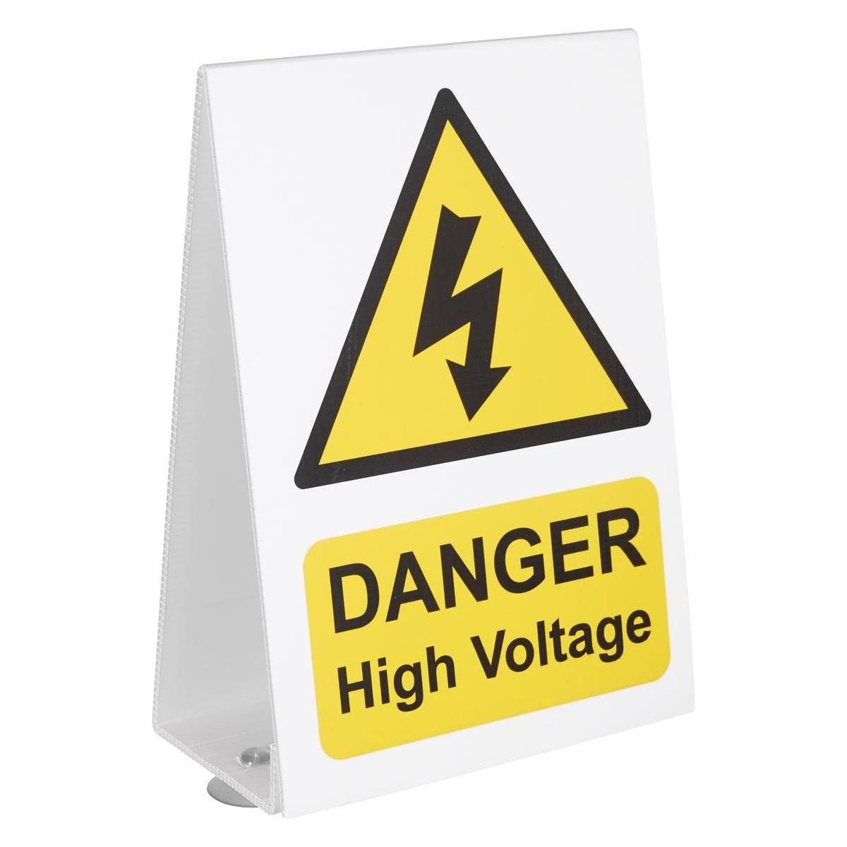 Sealey High Voltage Vehicle Warning Sign HVS1 Sealey  - Town Parts