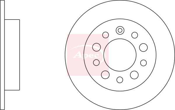 Apec 2 x Brake Disc Set Solid