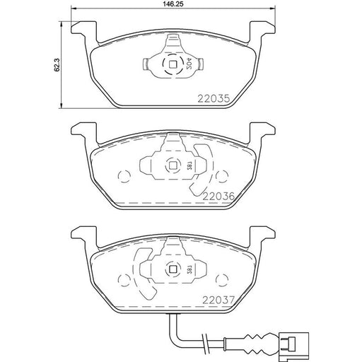 Brembo 4 x Front Brake Pad Set P85137