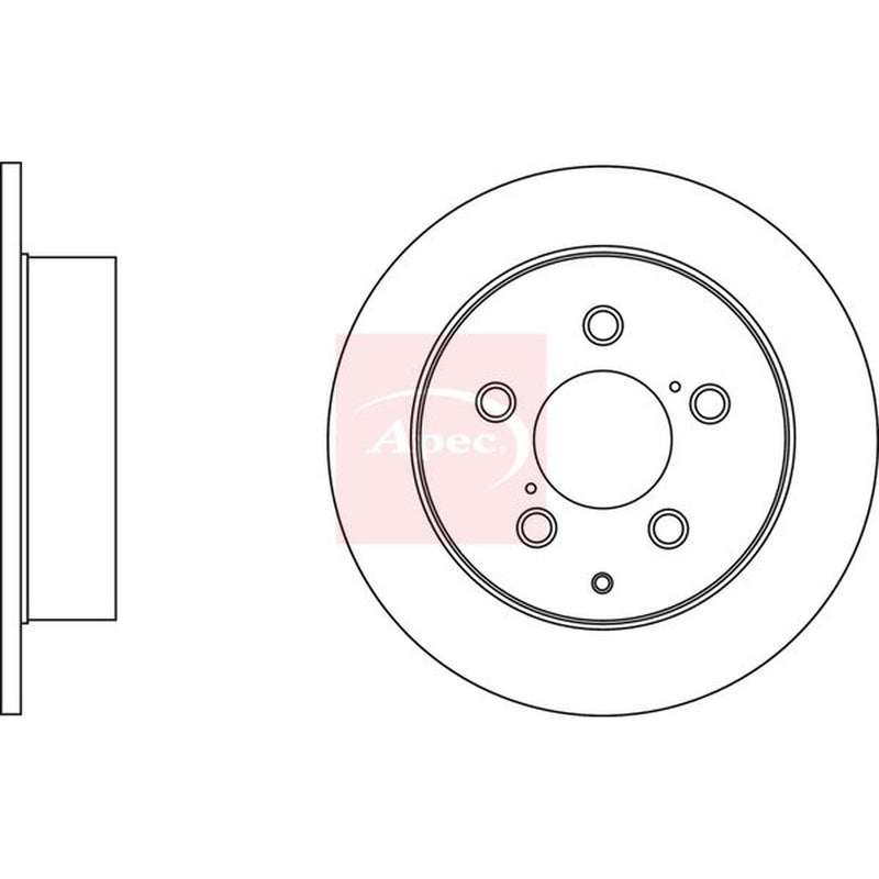Apec 2 x Solid Rear Brake Discs DSK2716