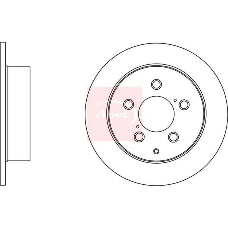Apec 2 x Solid Rear Brake Discs DSK2716