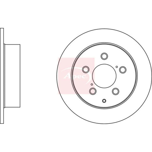 Apec 2 x Solid Rear Brake Discs DSK2716