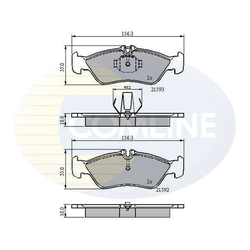Comline Rear Brake Pad Set CBP0478