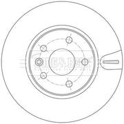 Borg & Beck 2 x Vented Front Brake Discs BBD5544