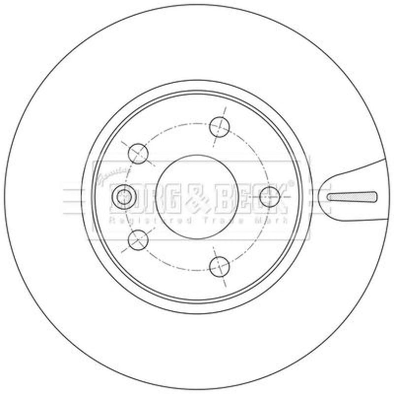 Borg & Beck 2 x Vented Front Brake Discs BBD5544