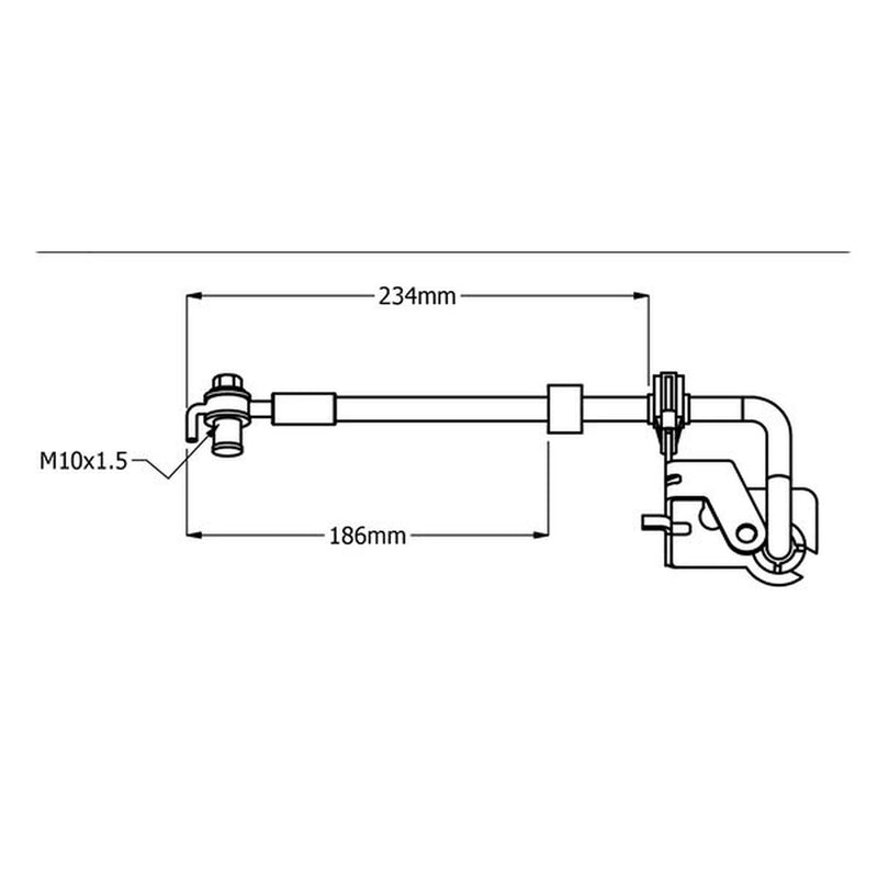 Juratek Brake Hydraulic Hose Line Front Left JBH1481L