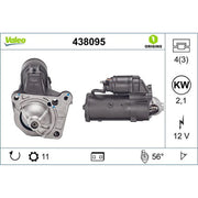 Valeo Starter Motor 12V 2.1kW 11 Teeth 438095