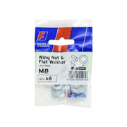 ForgeFix Wing Nut & Washer M8 ForgePack 6 - FPKWNW8