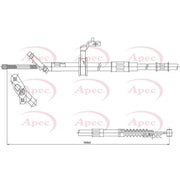 Apec Handbrake Cable Left Rear CAB1439