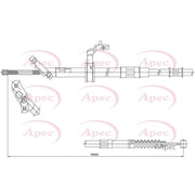 Apec Handbrake Cable Left Rear CAB1439
