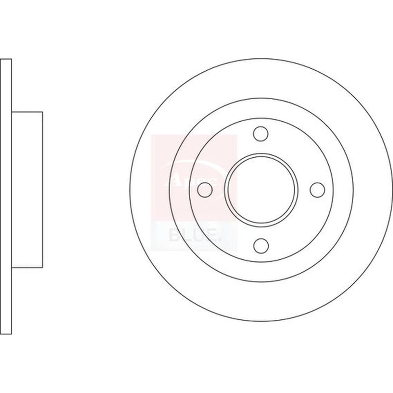 Apec 2 x Solid Rear Brake Discs SDK6949