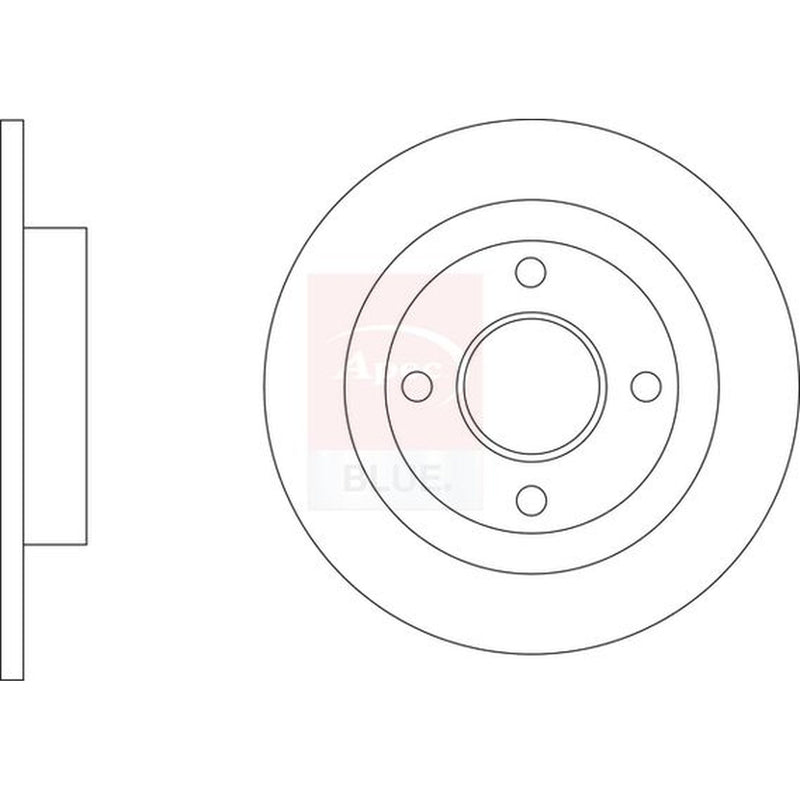 Apec 2 x Solid Rear Brake Discs SDK6949