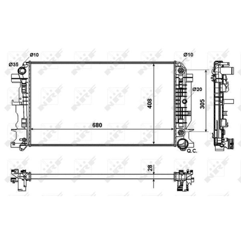 NRF Engine Radiator 53833