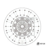Febi Clutch Friction Disc Plate 18 Splines 105120