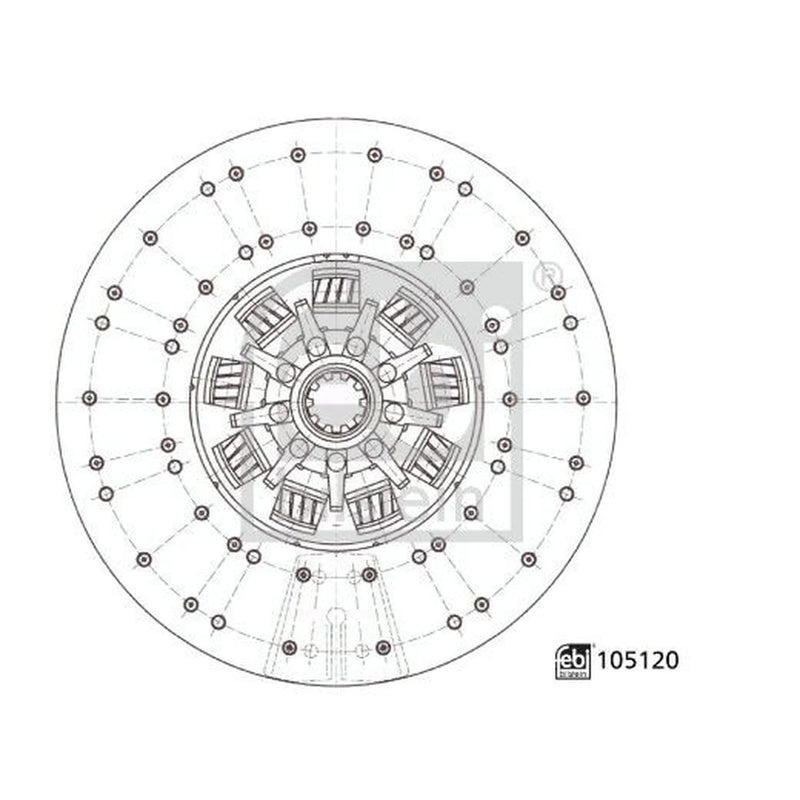 Febi Clutch Friction Disc Plate 18 Splines 105120