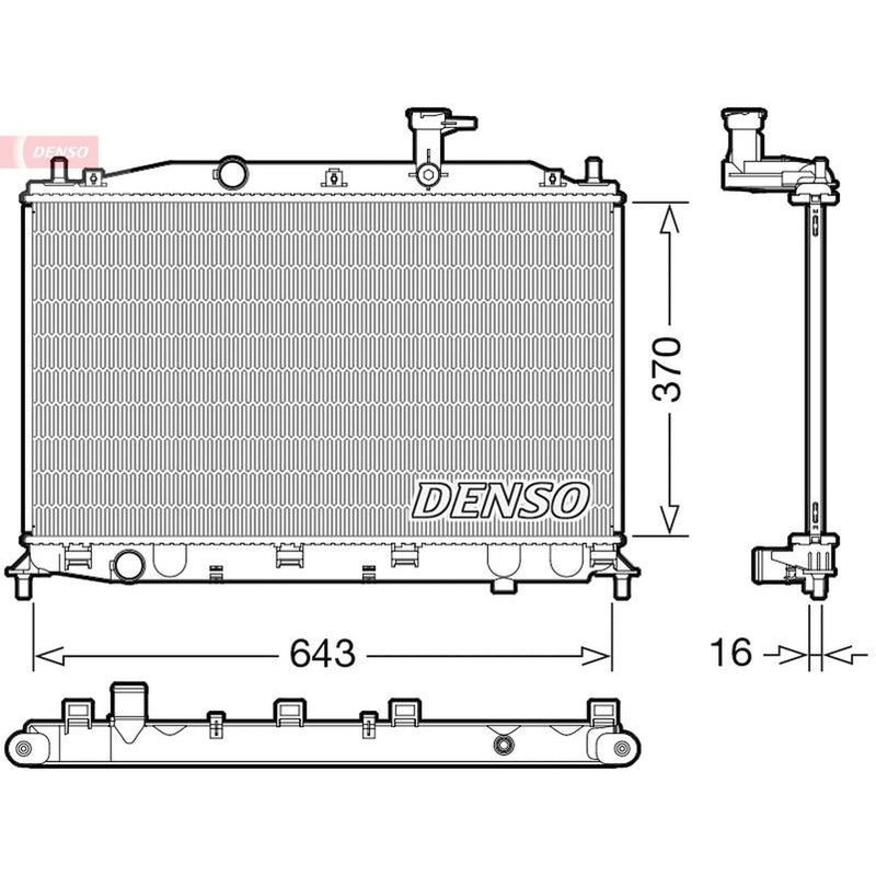 Denso Engine Radiator DRM41026