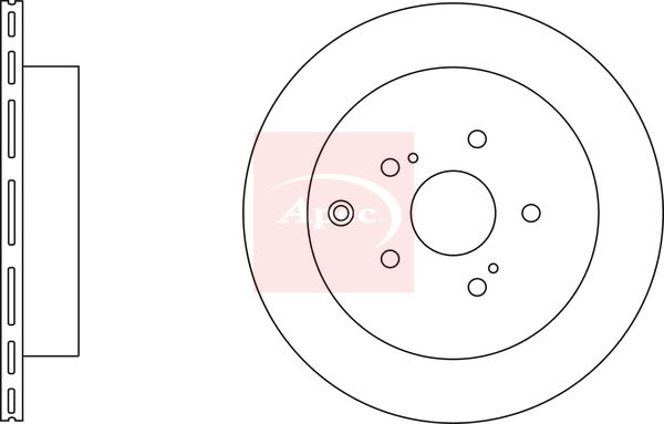 Apec 2 x Brake Disc Set Vented