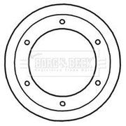 Borg & Beck 2 x Vented Rear Brake Discs BBD5921S