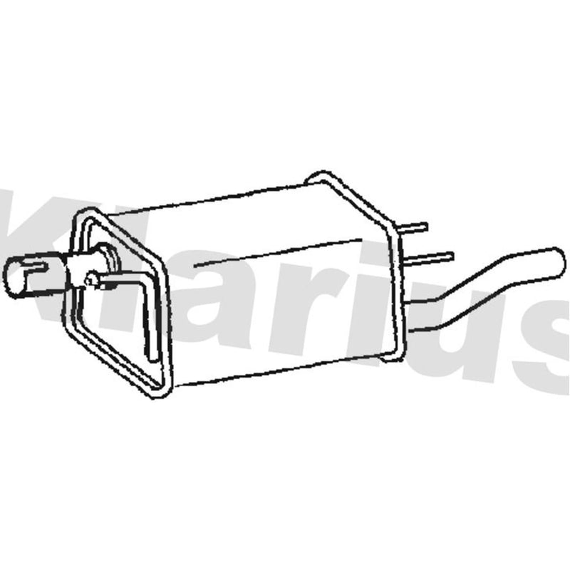 Klarius Box With Tail Pipe Rear GM628D