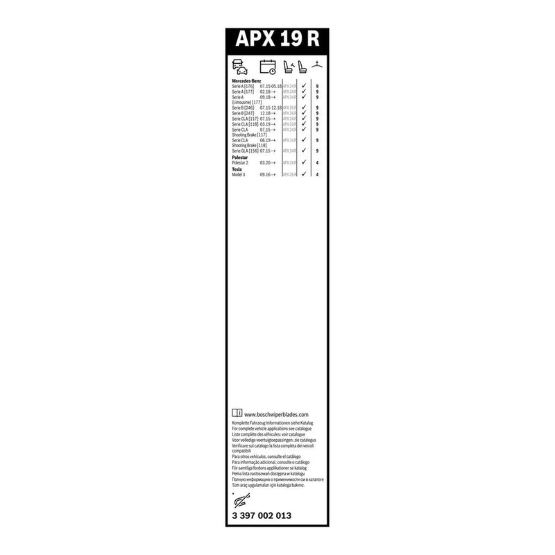 Bosch Aerotwin Wiper Blade 475mm — APX19R