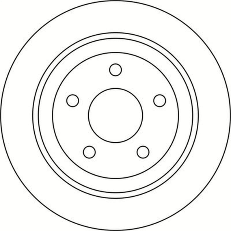 Abtex 2 x Solid Rear Brake Discs BD2214S