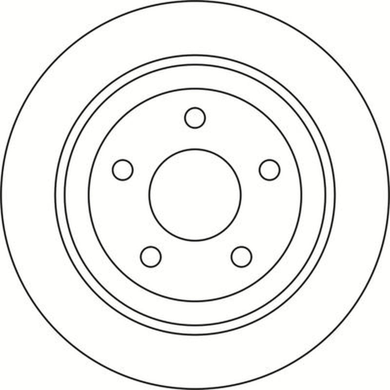 Abtex 2 x Solid Rear Brake Discs BD2214S