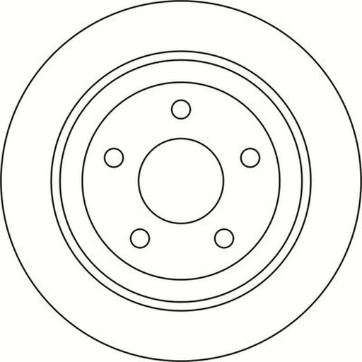 Abtex 2 x Solid Rear Brake Discs BD2214S