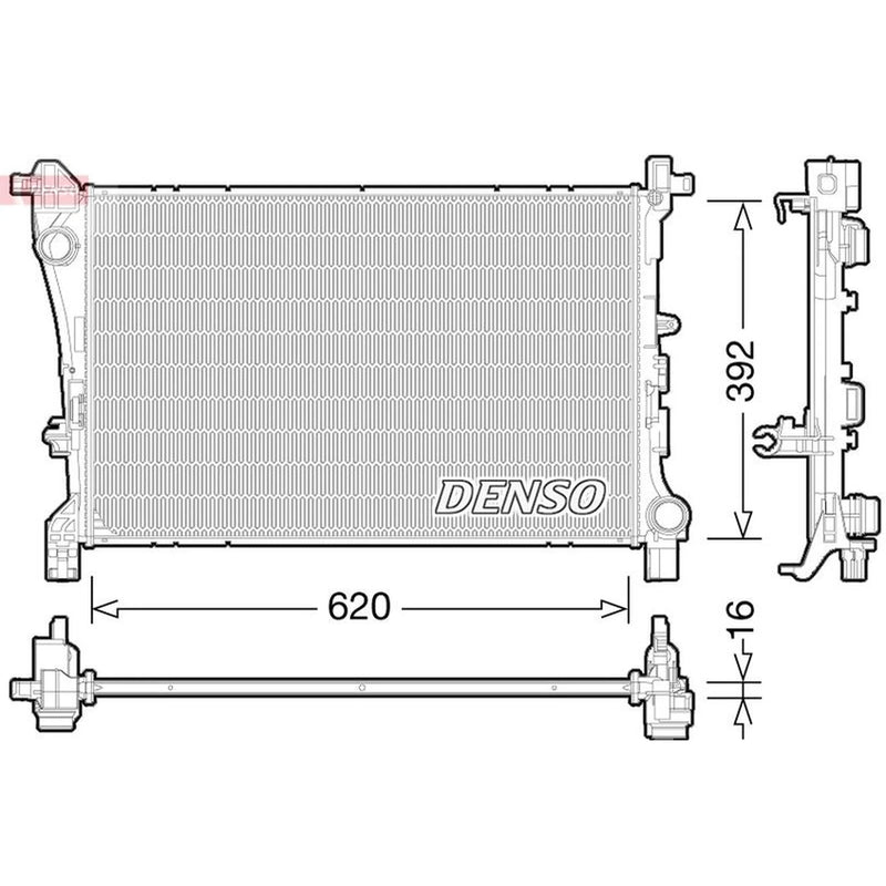 Denso Engine Radiator DRM09166