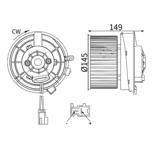 Mahle Heater Blower Fan AB 435 000S