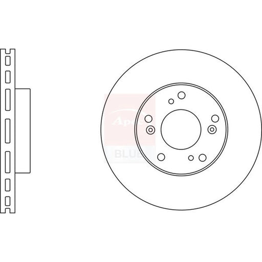 Apec 2 x Vented Front Brake Discs SDK6561