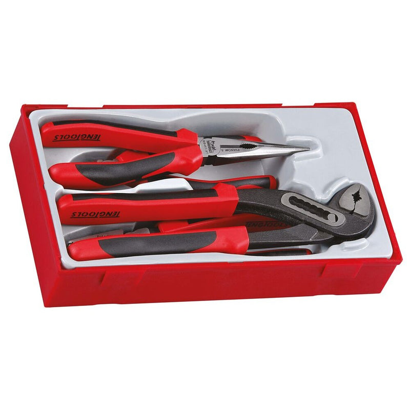 Teng Tools Plier Set TT1 4 Pieces TPR Grip