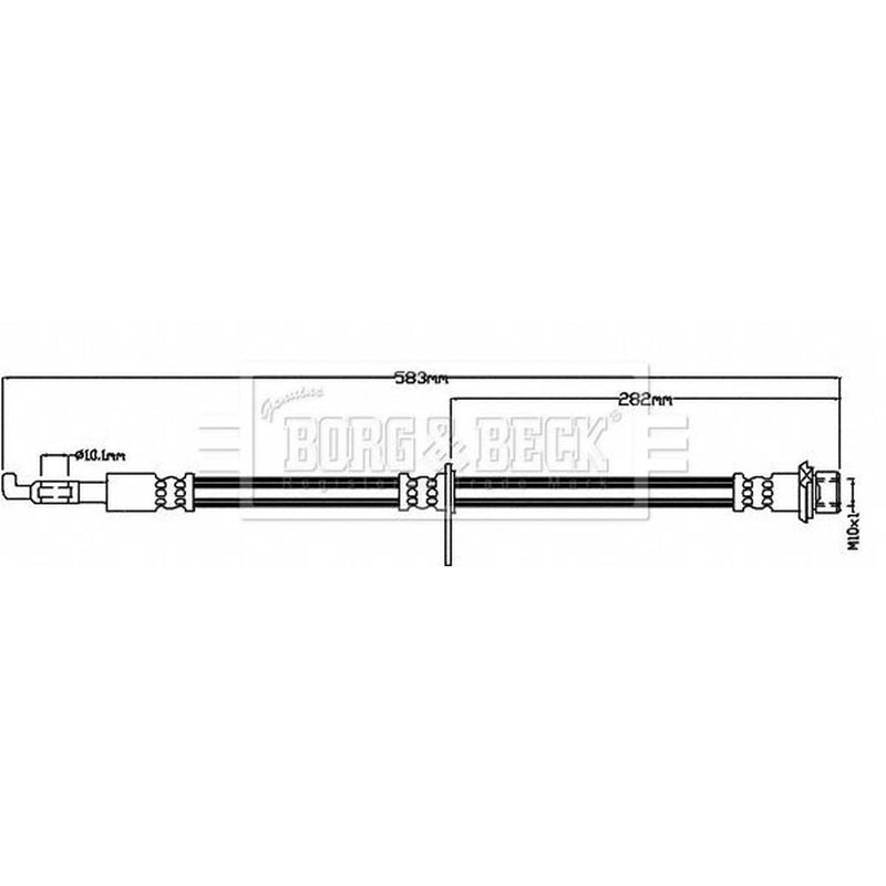 Borg & Beck Brake Hydraulic Hose Line Front Right BBH8484