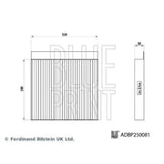 Blue Print Cabin Air Filter (Pollen Filter) ADBP250081