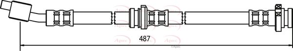 Apec Brake Hydraulic Hose Line Front Left