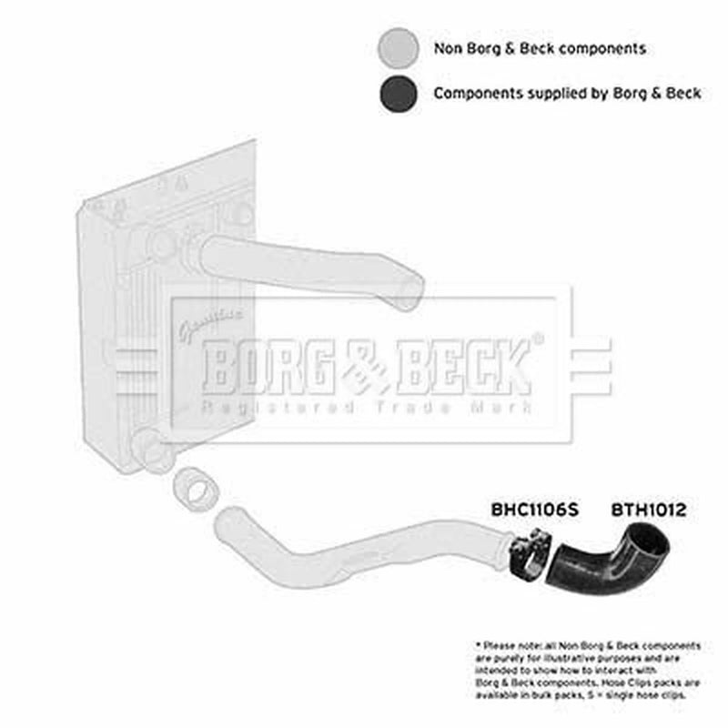 Borg & Beck Intercooler Turbo Charge Air Hose Lower BTH1012