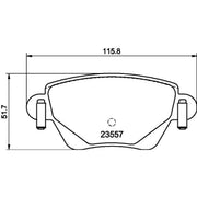 DON Rear Brake Pad Set PCP1233