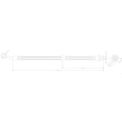 Juratek Brake Hydraulic Hose Line Front Right JBH1514R