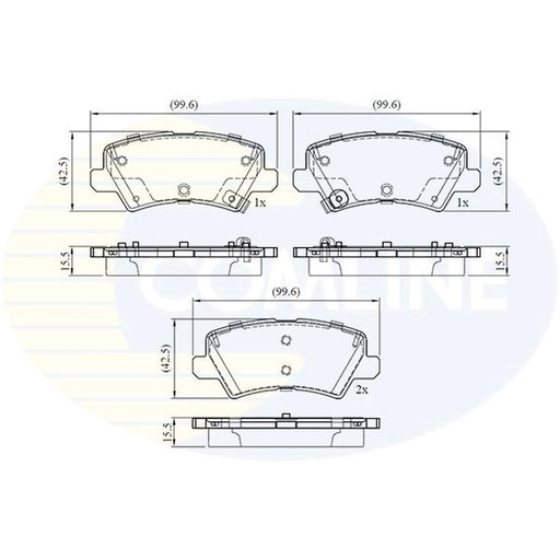 Comline 4 x Rear Brake Pad Set CBP32757