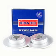 Borg & Beck 2 x Solid Rear Brake Discs BBD4192