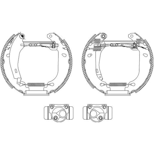 Mintex Brake Shoe Set Axle Kit MSP054