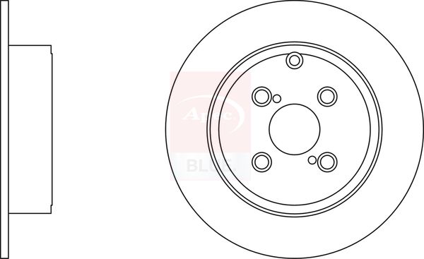 Apec 2 x Brake Disc Set Solid