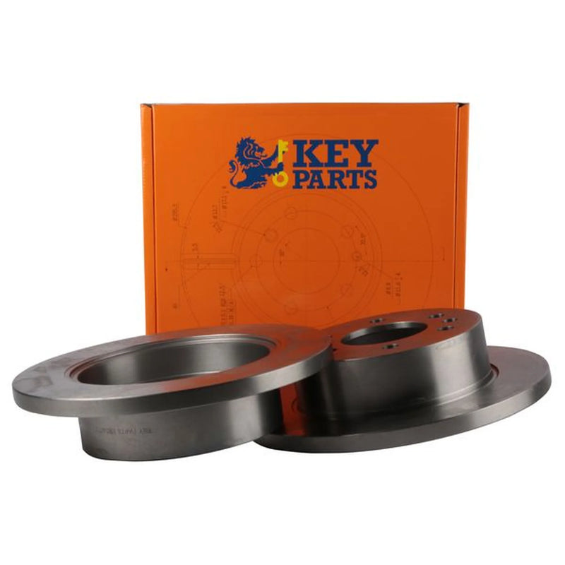 Key Parts 2 x Solid Rear Brake Discs KBD4571