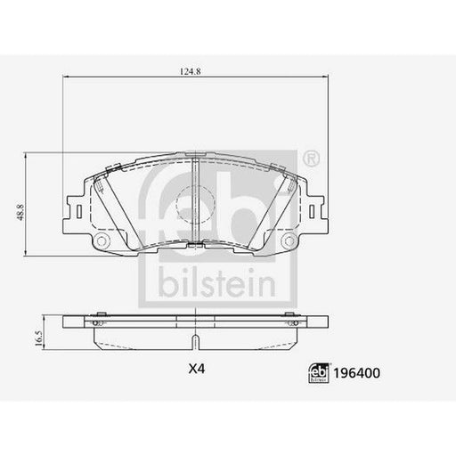 Febi Front Brake Pad Set 196400
