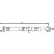 Apec Brake Hydraulic Hose Line Front Left HOS3512