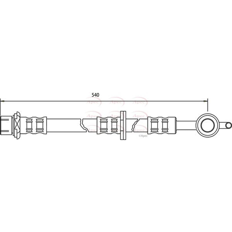 Apec Brake Hydraulic Hose Line Front Left HOS3512