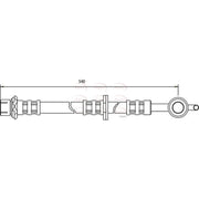 Apec Brake Hydraulic Hose Line Front Left HOS3512
