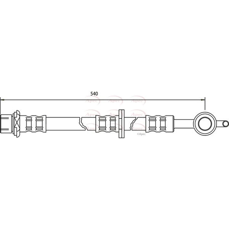 Apec Brake Hydraulic Hose Line Front Left HOS3512
