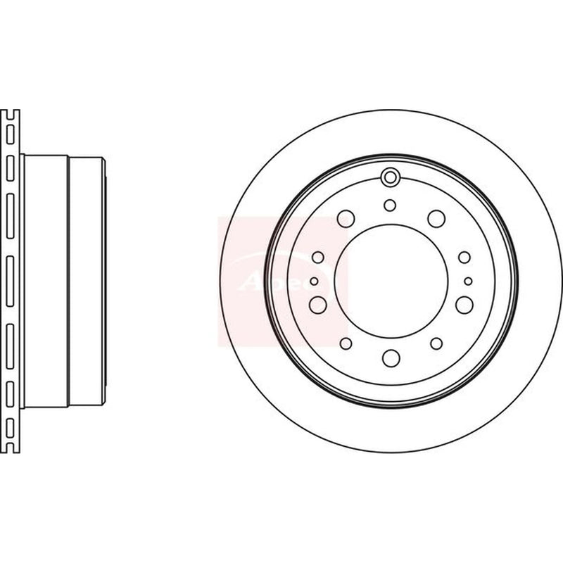 Apec 2 x Vented Rear Brake Discs DSK2107